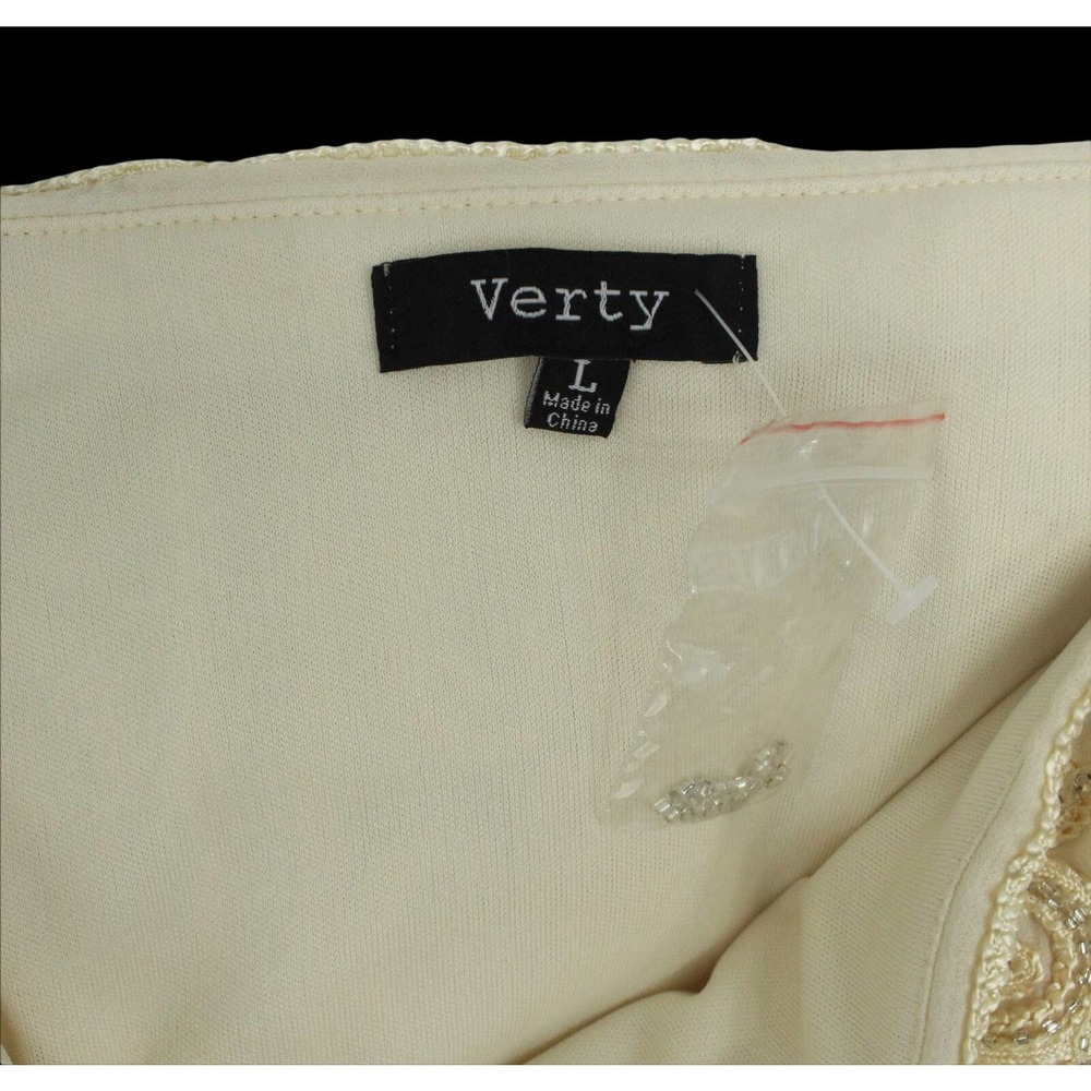 Verty Women's Size Large Embroidered Yellow Mini Skirt - Picture 4 of 10